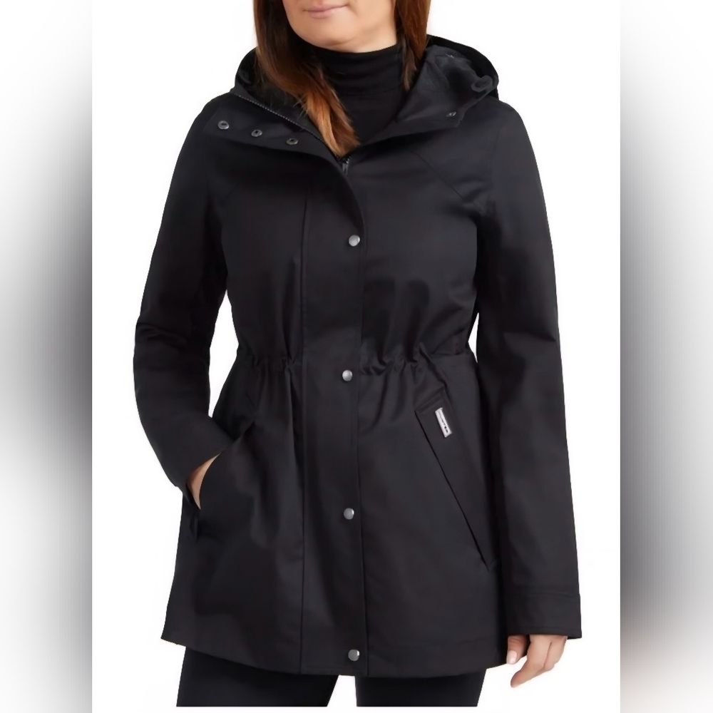 Hunter Black Hooded Trench Coat